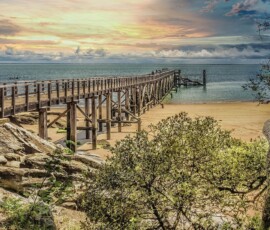 le ponton de la plage des Dames côte vendéenne