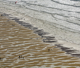 marée Basse sur le littoral argenté côte d'opale Haut de France
